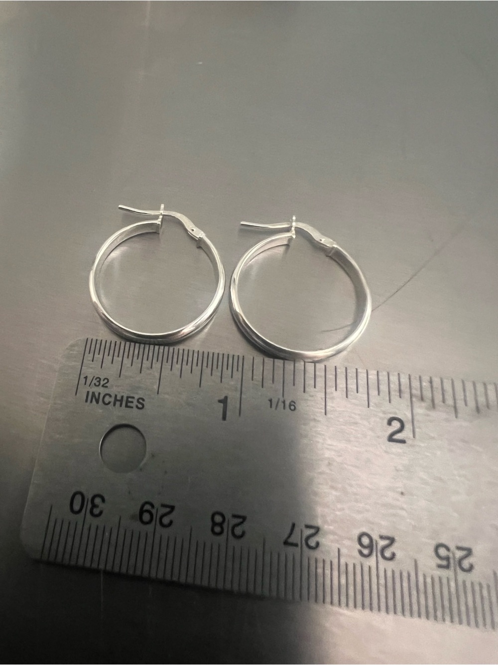 Classic Sterling Silver Post Hoop Earrings
